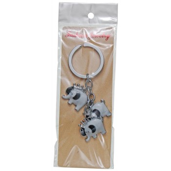 Сувенирен метален ключодържател - три слона с корони