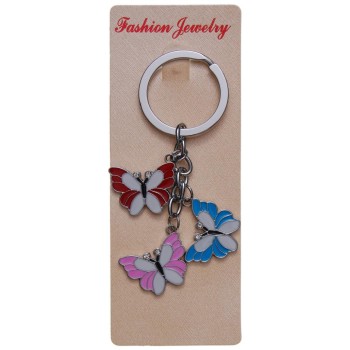 Сувенирен метален ключодържател - три пеперудки
