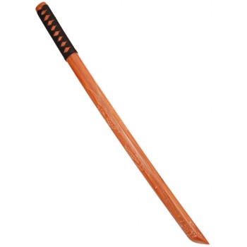 Сувенирен самурайски меч изработен изцяло от дърво резбована с красиви орнаменти