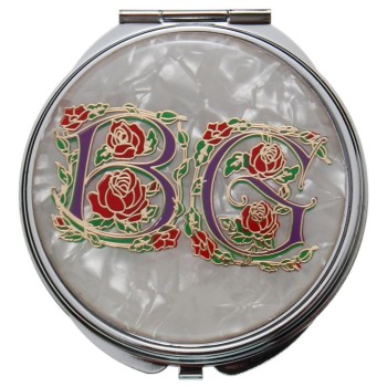 Сувенирно джобно огледало метал с капаче с декорирация