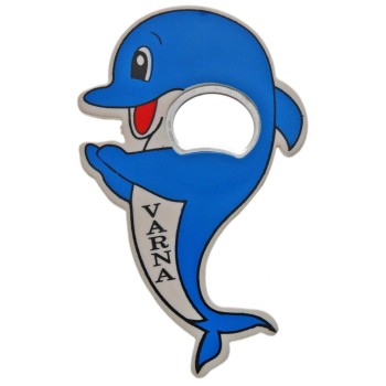 Сувенирна фигурка делфин с магнит и отварачка