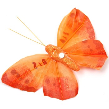 Декоративна фигурка пеперуда с магнит, украсена с цветени камъни и брокат