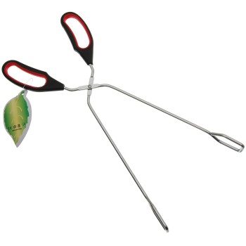 Домакинска щипка тип ножица за скара с двуцветна ергономична дръжка