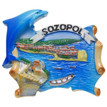 Декоративна магнитна фигурка с делфин - Созопол