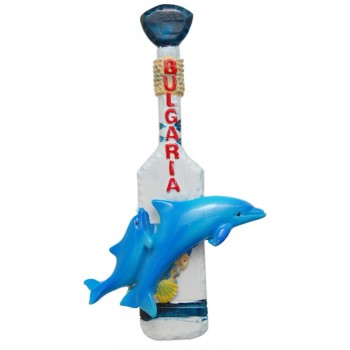 Сувенирна фигурка бутилка с два делфина