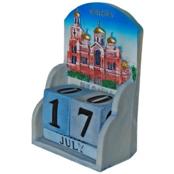 Сувенирен декоративен календар с релеф на Варненската катедрала