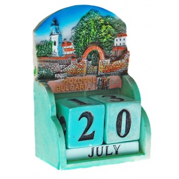 Сувенирен декоративен календар с релеф на Созопол