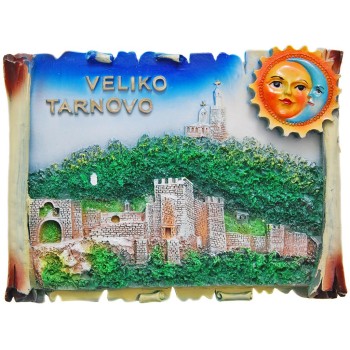 Декоративна релефна фигурка - хълмът Царевец във Велико Търново