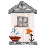 Декоративна фигурка с магнит - къща с надпис България