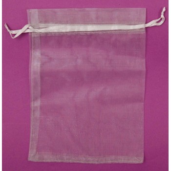 Красива цветна торбичка от тюл със статене панделка - за подарък