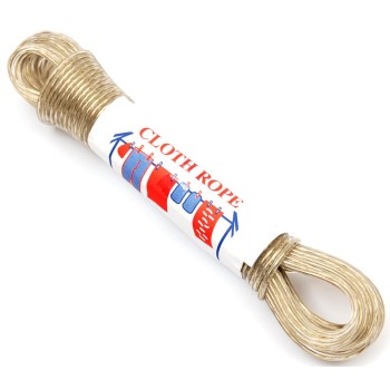 Въже за простиране на дрехи, изработено от стоманена нишка със силиконово прозрачно покритие