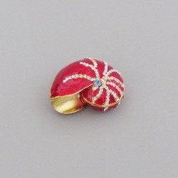Декоративна метална кутийка за бижута във формата на охльов - фаберже Декоративна метална кутийка за бижута във формата на охльов - фаберже