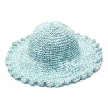 Лятна плетена шапка с голяма периферия