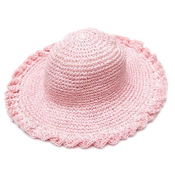 Лятна плетена шапка с голяма периферия