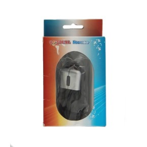 Оптична мишка за лаптоп с usb накрайник и механизъм за прибиране на кабела - 10см