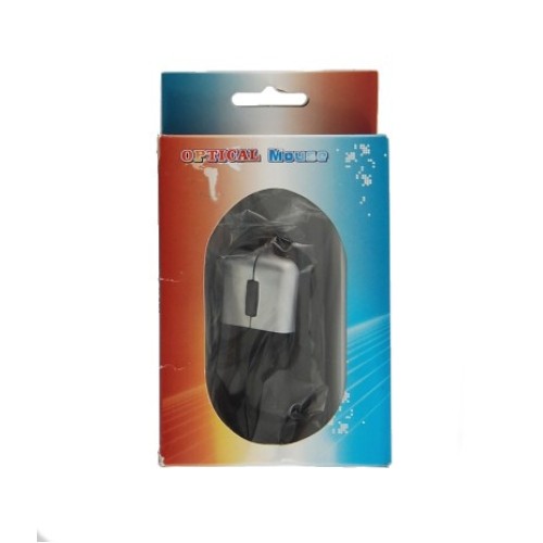 Оптична мишка за лаптоп с usb накрайник и механизъм за прибиране на кабела - 10см