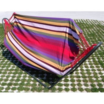 Сгъваем текстилен хамак - плътен цветен памук