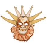 Декоративна маска, изработена от порцелан, декорирана със звънчета
