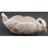 Декоративна фигура - кашпа - глави на лебед, изработена от порцелан