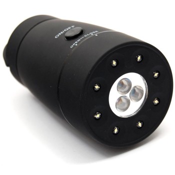 Светодиоден гумиран фенер с телескопичен цилиндър и кукичка за закачване