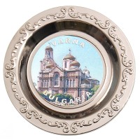 Сувенирна метална чинийка с магнит
