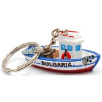 Сувенирен ключодържател - рибарска лодка с макара и мрежа
