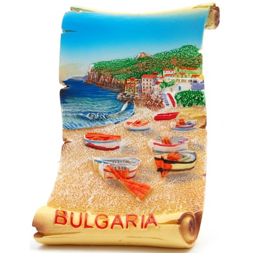 Декоративна релефна фигурка - пластинка - морски пейзаж - лодки