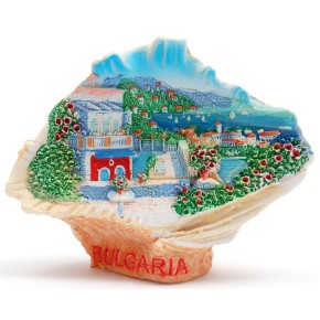 Декоративна релефна фигурка - мида - морски пейзаж