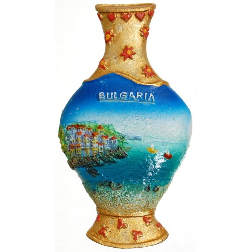 Декоративна фигурка с магнит - ваза - морски пейзаж