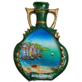 Декоративна фигурка с магнит - ваза - морски пейзаж