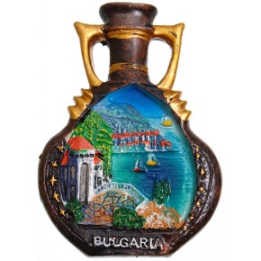 Декоративна фигурка с магнит - ваза - морски пейзаж