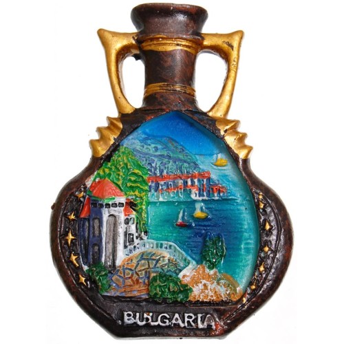 Декоративна фигурка с магнит - ваза - морски пейзаж