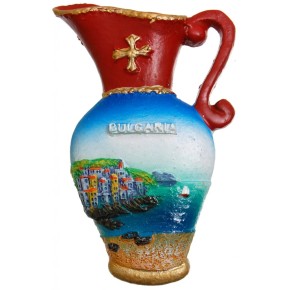 &nbsp; Декоративна фигурка с магнит - ваза - морски пейзаж