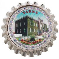 Сувенирна метална отварачка с магнит - капачка - Варна аквариума