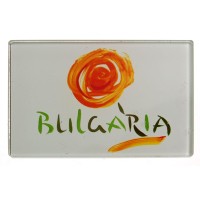 Сувенирна стъклена магнитна фигурка - лого България