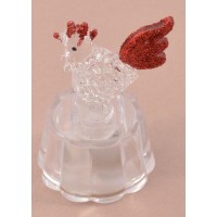Декоративна фигурка - петле, светещо в различни цветове