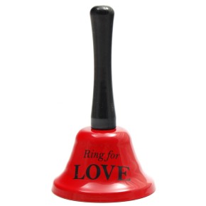 Забавен метален звънец с надпис - Ring for love