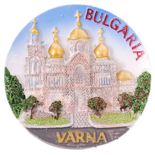 Декоративна релефна фигурка с магнит - Варненската катедрала