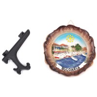 Сувенирна релефна чиния - капитанска среща и надпис България