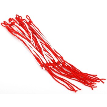 Мартеница гривна, изработена от осем червени и бели конеца