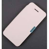 Кожен калъф за телефон i PHONE 5 с капак - бял