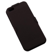Гумиран калъф за телефон за iPHONE 5 - черен