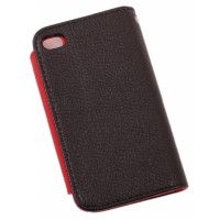 Калъф за телефон iPHONE 4 с капак, изработен от еко кожа