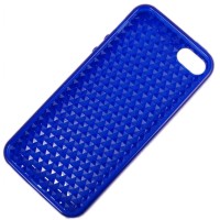 Калъф за телефон iPHONE 5, изработен от здрав и устойчив силикон - син
