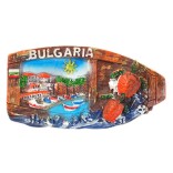 Декоративна релефна фигурка с магнит - капитанска среща в Несебър, България