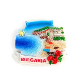 Декоративна фигурка с магнит - морски пейзаж - България