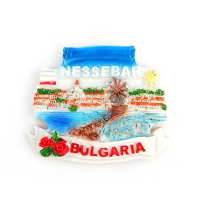 Декоративна фигурка с магнит - старата мелница в Несебър