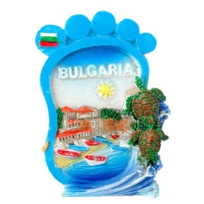 Релефна магнитна фигурка във формата на стъпало - капитанска среща в Несебър, българия
