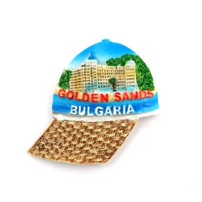 Декоративна фигурка с магнит във формата на шапка - Златни пясъци