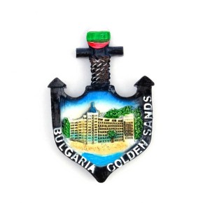 Декоративна фигурка с магнит във формата на котва - Златни пясъци